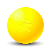 Ebonite massage ball Ø 6cm “Foam Ball yellow