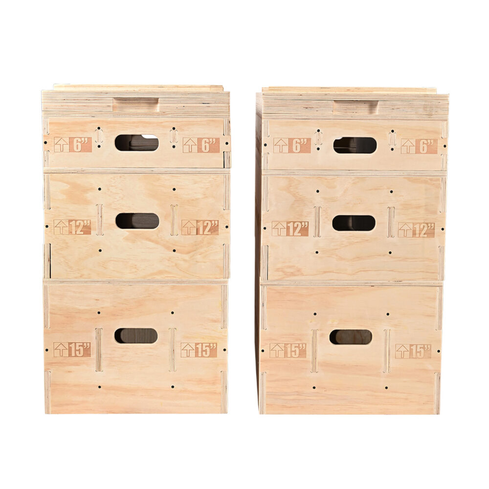 Jerk Blocks empilables en bois (lot de 2) 2