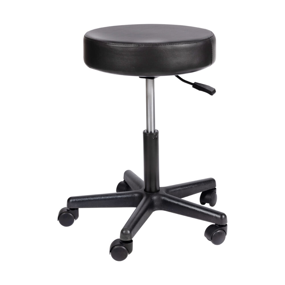 7640344750853 Tabouret pivotant à hauteur réglable 44 58cm noir