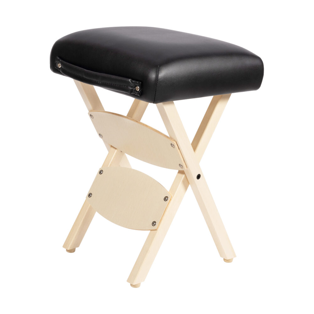 7640344750860 Klappbarer Massagehocker aus Holz schwarz