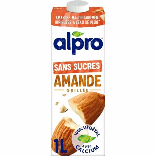 Boisson amande sans sucre 1L Alpro (lot de 8)