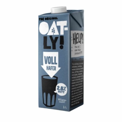 Bebida integral de avena 2,8% 1L Oatly (paquete de 6)