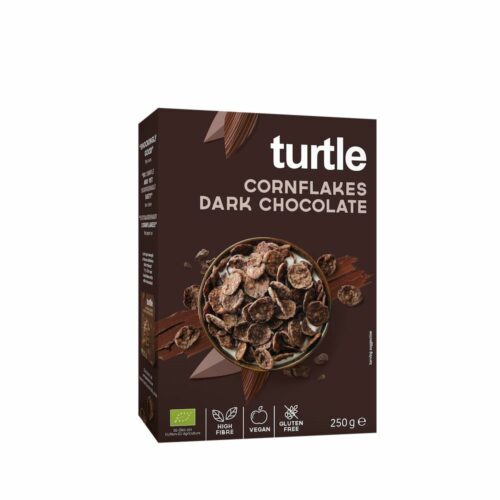 Cornflakes de chocolate negro 250g Turtle (embalagem de 6)