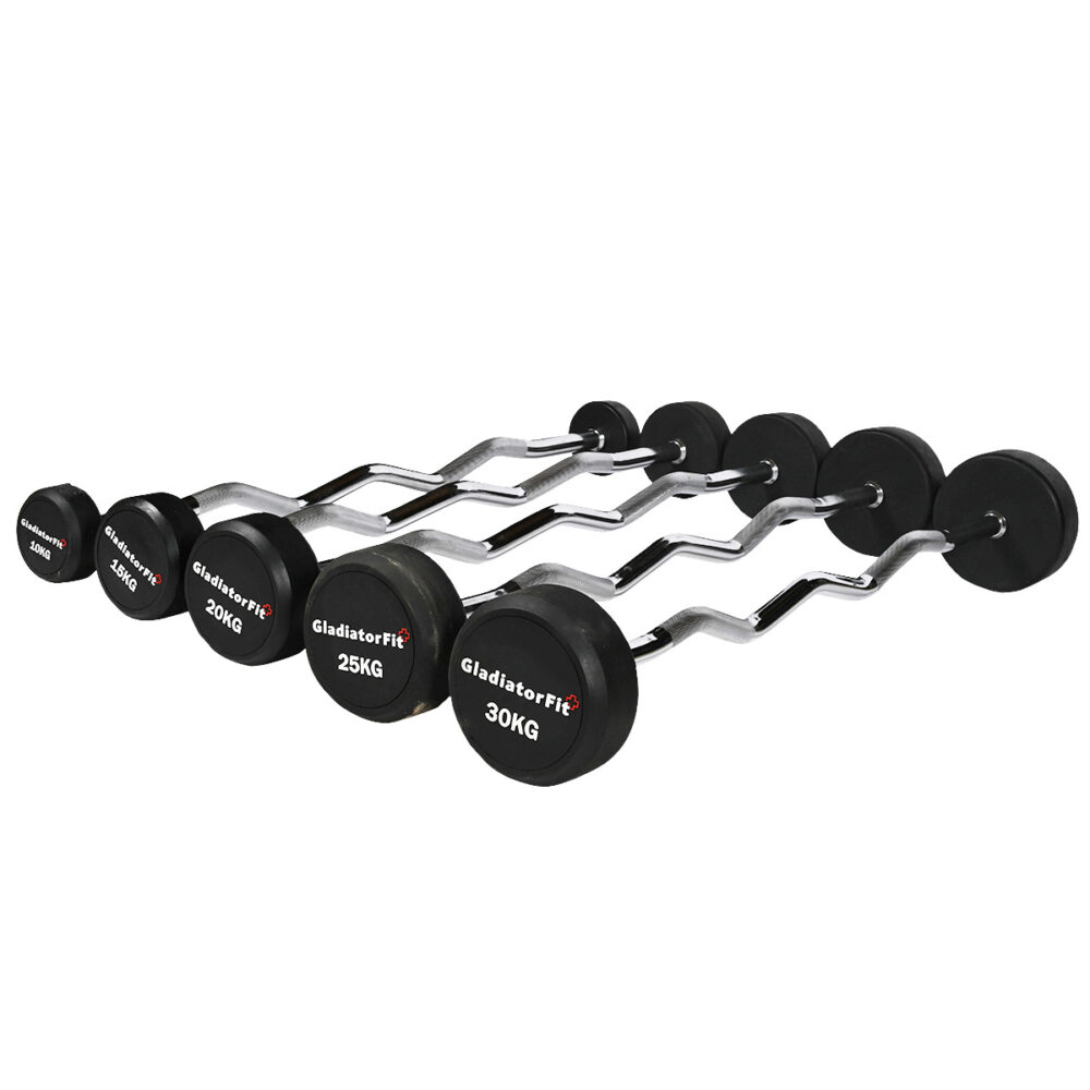 Long Curl Rubber Dumbbell 11