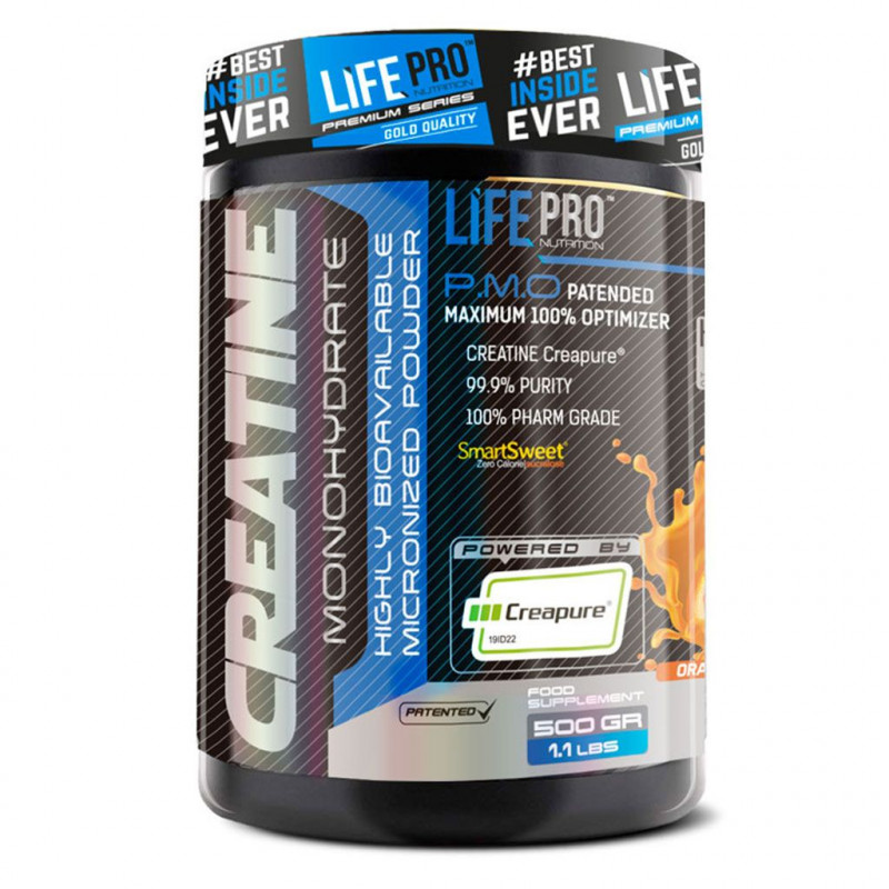 Creatina Creapure 500g Life Pro Orange