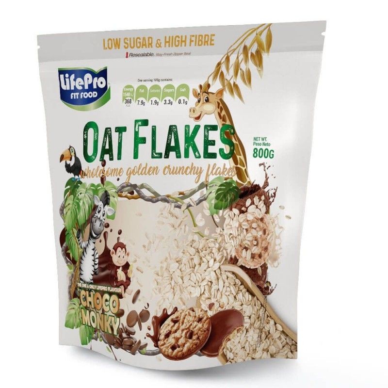 Oat Flakes 800g Life Pro Chocolate Monky