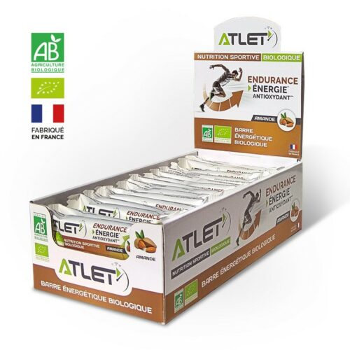 Atlet Organic Energy Bars 25g (embalagem de 34) Amêndoa