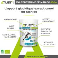 Maltodextrina de mandioca ecológica 450 g Atlet 1