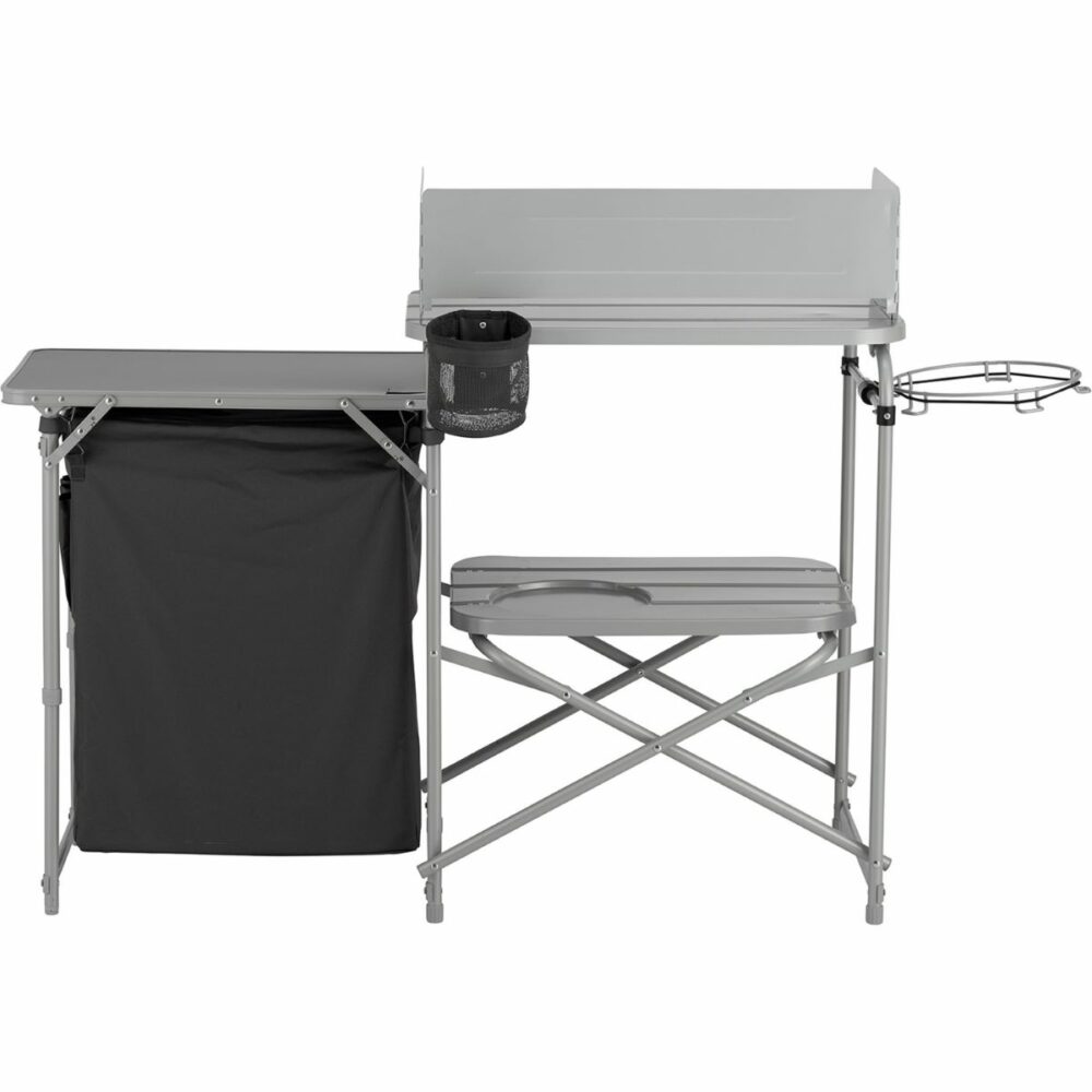 Camping table with cooking support for Coleman 2 stoves and grills