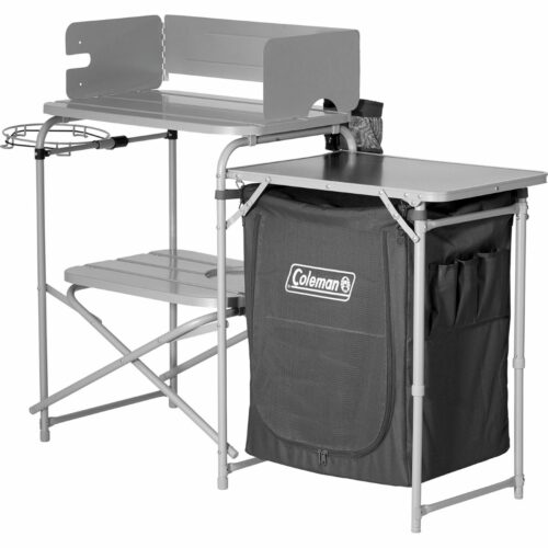 Mesa de camping con soporte para hornillos y parrillas Coleman 4