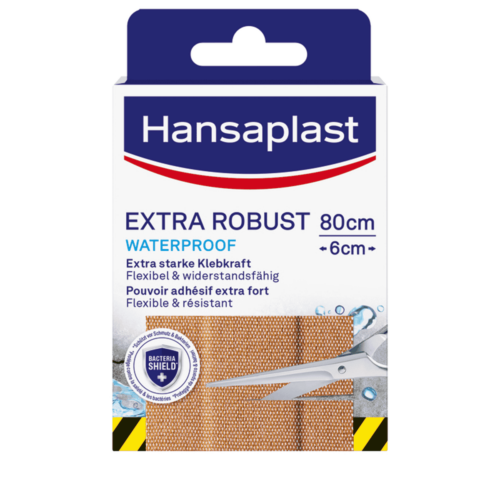 Pansements pour plaie Extra robuste et etanche 80x6cm Hansaplast 82522