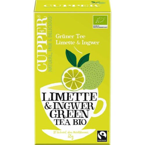 The Green Jengibre Limón Ecológico 35g 20 bolsitas Cupper 13969