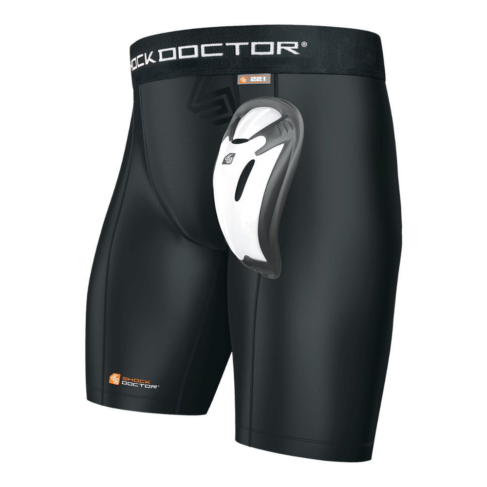 Core compression shorts with Shock Doctor shell 75189