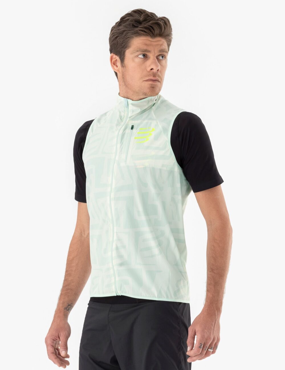 Casaco corta-vento para homem Hurricane Windproof trail running Compressport 66640