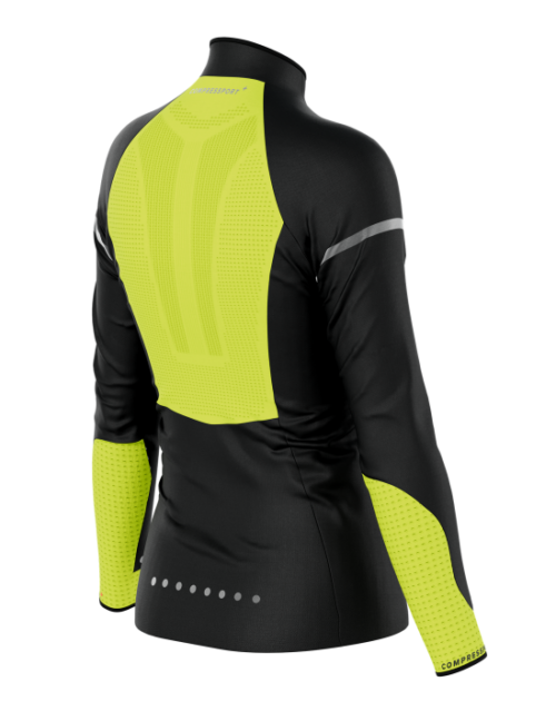 Chaqueta cortaviento de alta visibilidad Windproof Flash para mujer Compressport 84145