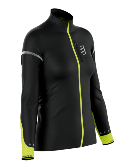 Winddicht Flash windjack met hoge zichtbaarheid voor dames Compressport 93826