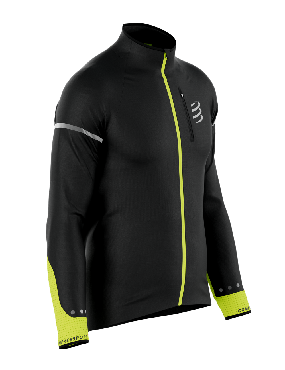 Casaco corta-vento Windproof Flash High Visibility para homem Compressport 24110