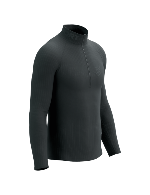 Compressport Casaco de manga comprida 3D Thermo Half Zip para homem 82847