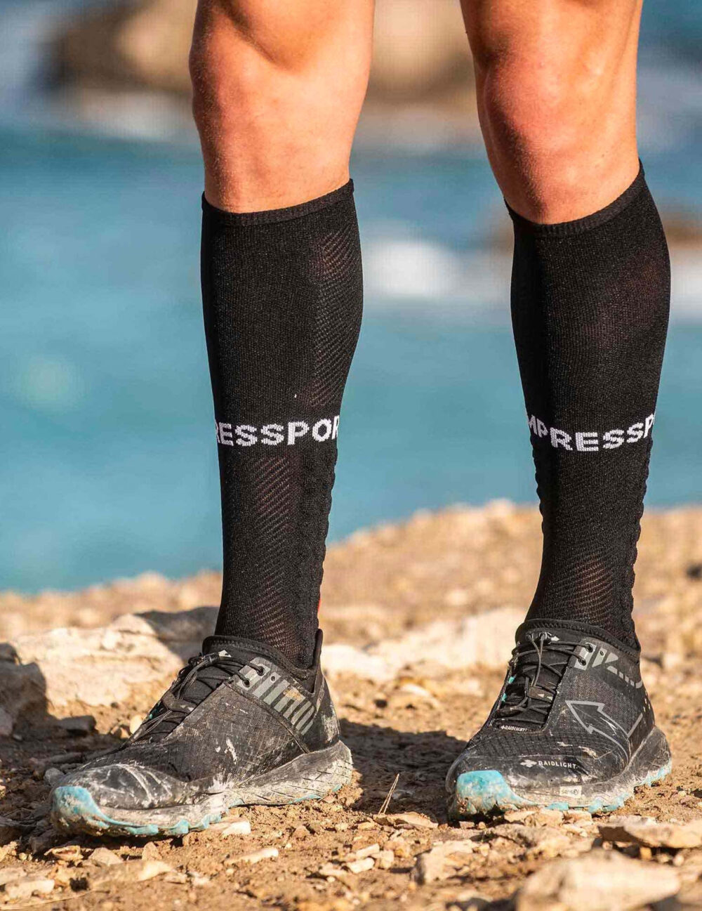 Full Socks Run Compressport meias de alta compressão conjunto de 2 13575