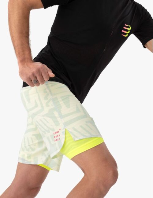 Combo short de trail Trail Racing 2 In 1 Homme Compressport 87755