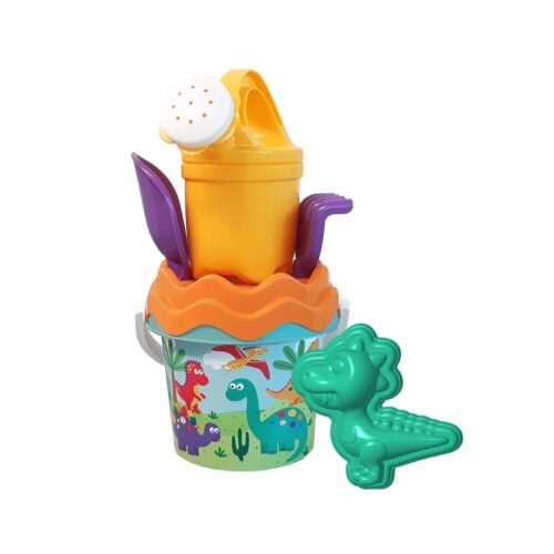 Giocattolo da spiaggia stampi di sabbia Dino Baby Bucket Androni 94936