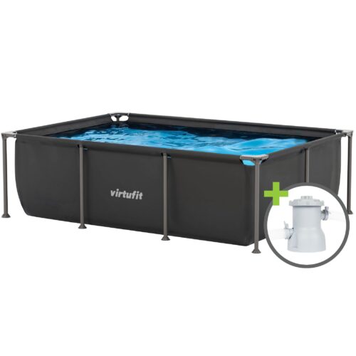 Rectangular above-ground tubular pool with VirtuFit filtration pump 70883