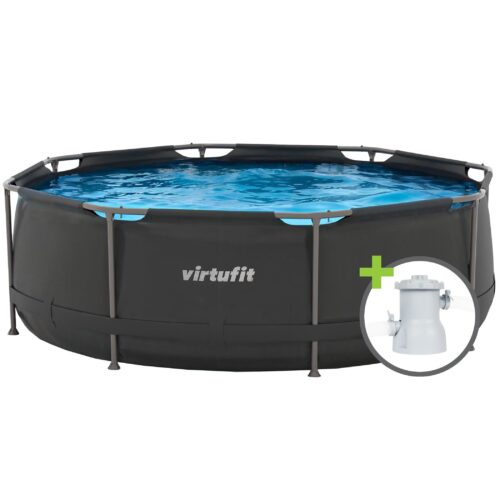 Round tubular above-ground pool with VirtuFit 21088 filtration pump