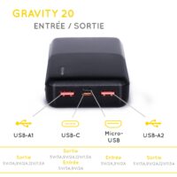 Bateria externa Gravity 20 Sunslice 51485