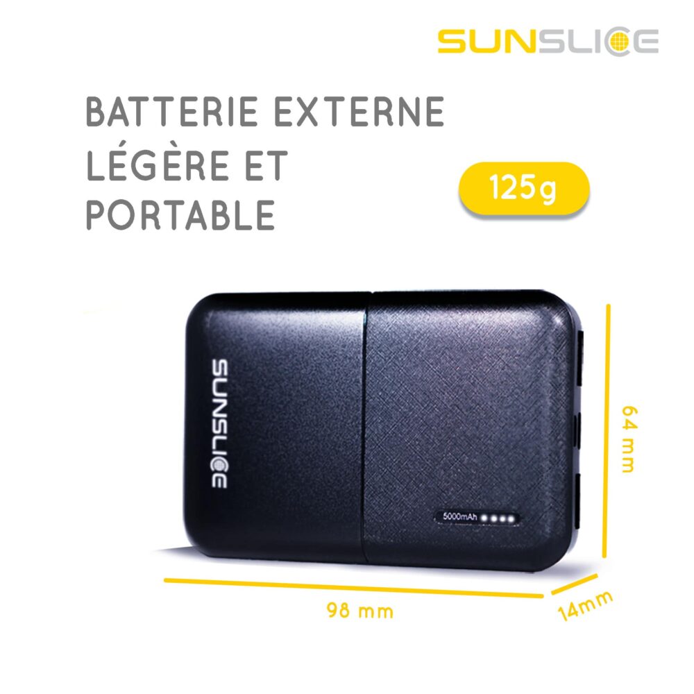 Batterie externe Gravity 5 Sunslice 55833